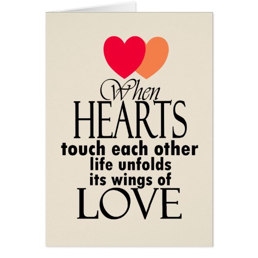 Heart Symbol Love Famous Quote On Greeting Card (Front)
