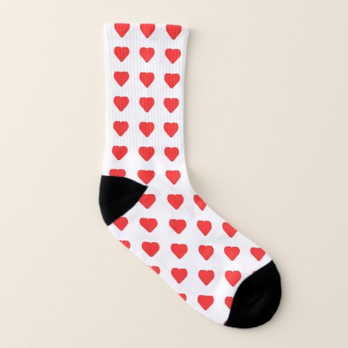 heart symbol printed designed  socks