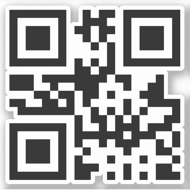 Heart ♥ Symbol -- QR Code Sticker (Front)