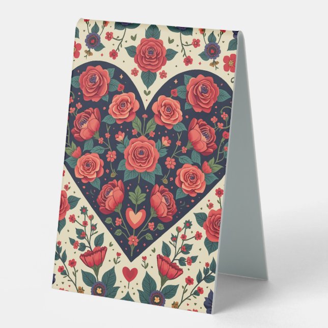 heart table tent sign (Front)