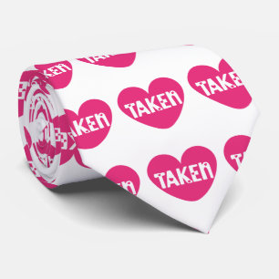 Heart Taken Valentine Neck Tie
