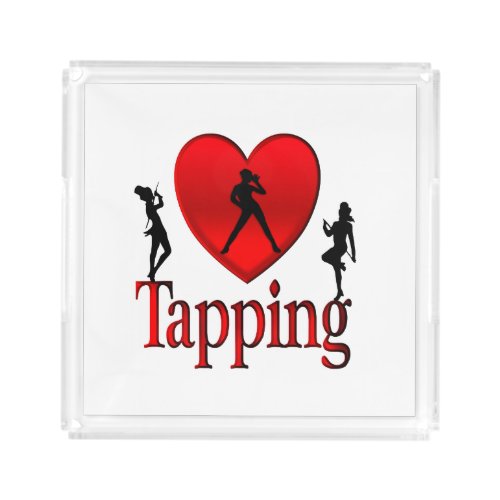 Heart Tap Dance Acrylic Tray