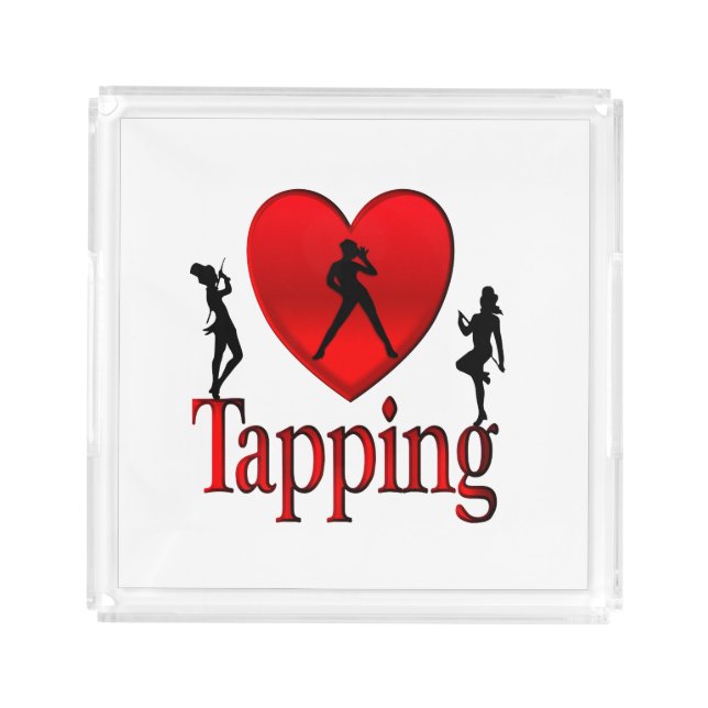 Heart Tap Dance Acrylic Tray (Front)