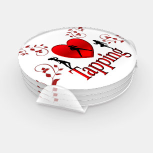 Heart Tapping Dance Design Coaster Set