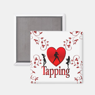 Heart Tapping Dance Design Magnet