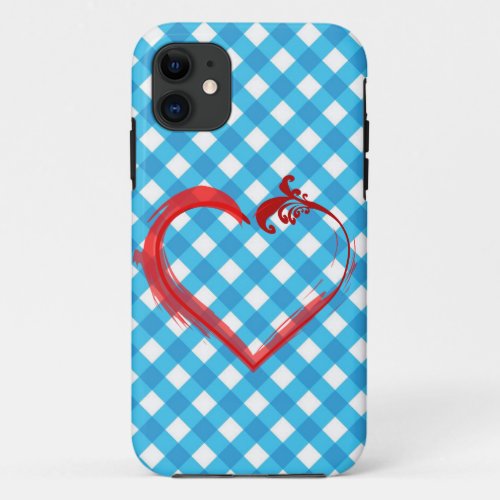 Heart  Tartan iPhone  iPad case