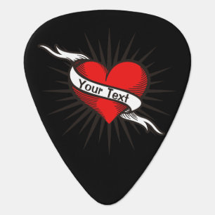 Heart Tattoo Guitar Pick
