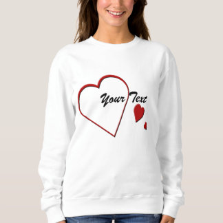 Heart Template Ladies  Sweatshirt