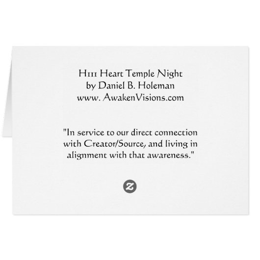 Heart Temple Night Cards (Back Horizontal)