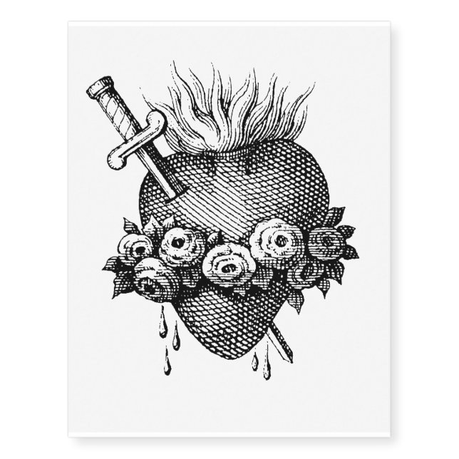 heart temporary tattoos (Front)