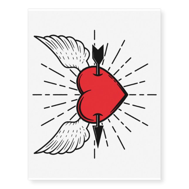 heart temporary tattoos (Front)