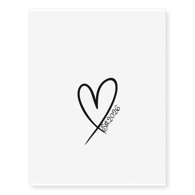 heart  temporary tattoos (Front)