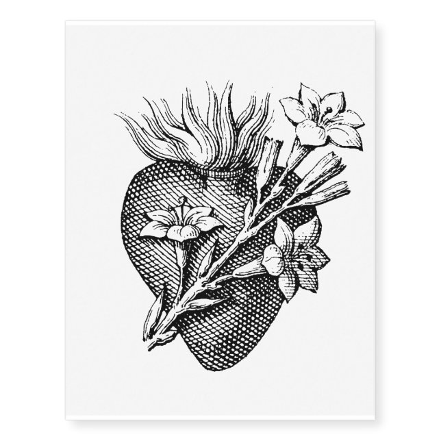 heart temporary tattoos (Front)
