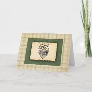 Heart Thank You Card (Large Print)