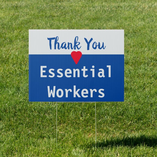Heart | Thank You Essential Workers Sign (Insitu)