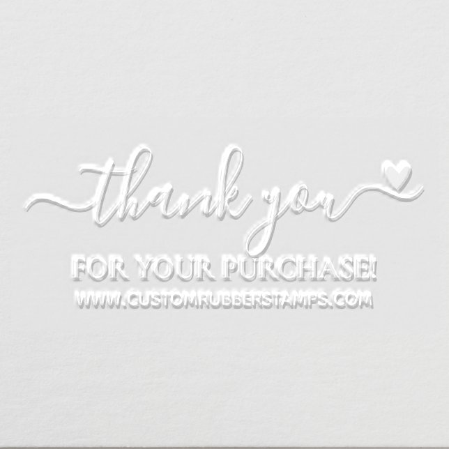 Heart Thank you for purchase small business Embosser (Design)