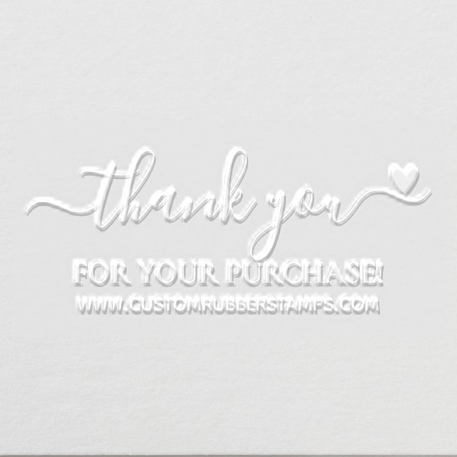 Heart Thank you for purchase small business Embosser