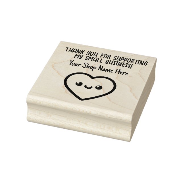 Heart Thank You For Supporting My Small Business Rubber Stamp (Stamp)