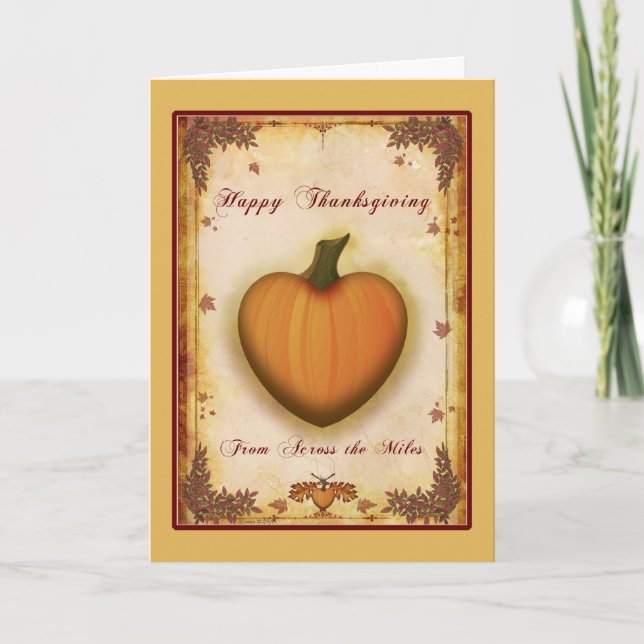 Heart Thanksgiving Across the Miles Card (Front)