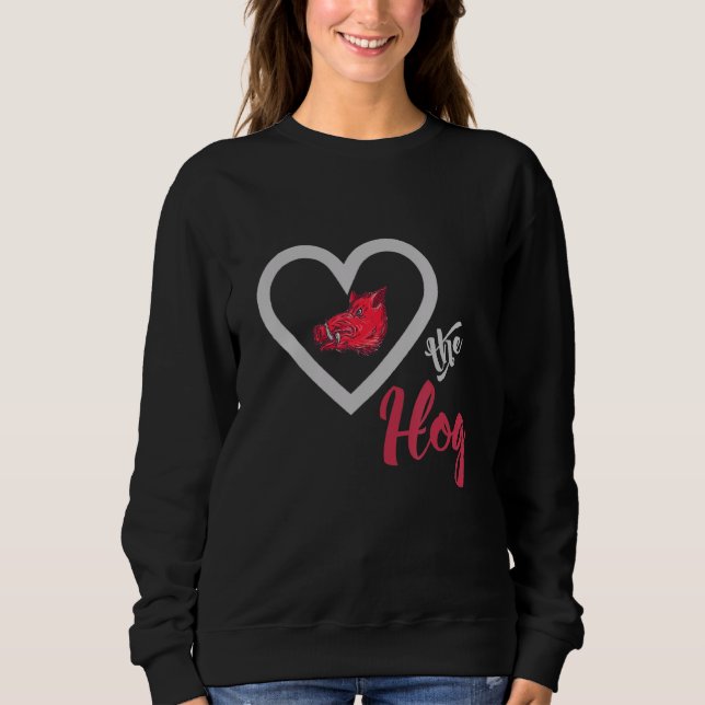 Heart The Hogs Graphic Novelty Love The Razorback Sweatshirt (Front)