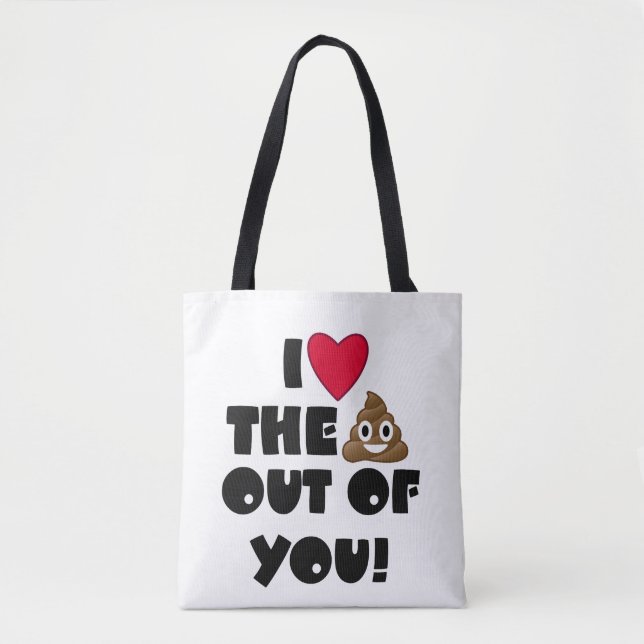 Heart The Poop Emoji Bag (Front)