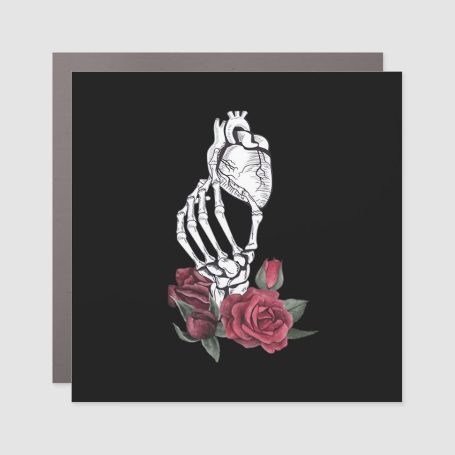 Heart The Skeleton's Hand Classic Car Magnet (Front)