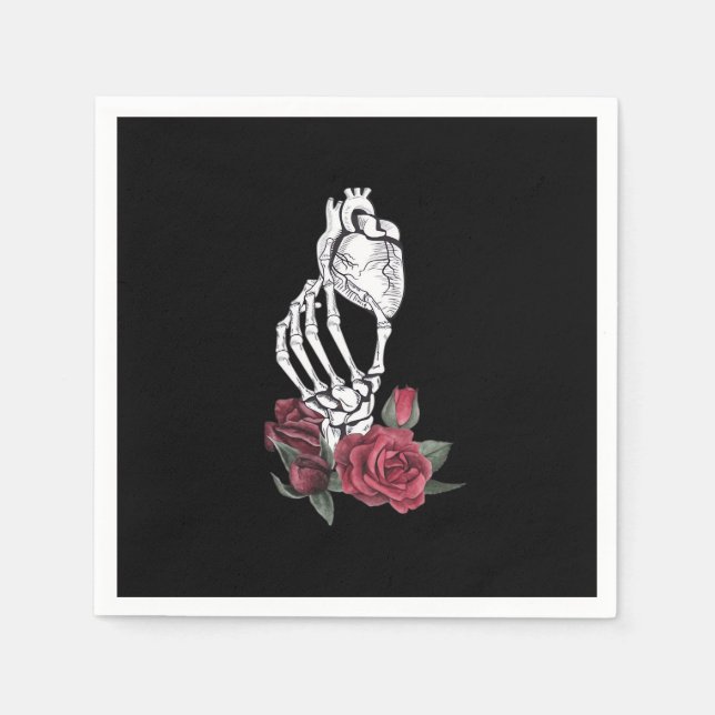 Heart The Skeleton's Hand Classic Napkins (Front)