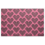 Heart Theme Hot Pink Print Fabric