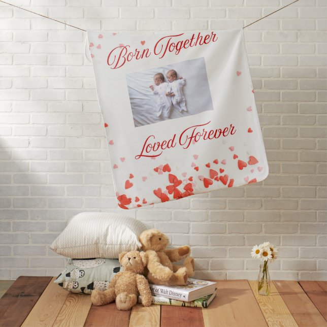 Heart Theme Twin  Baby Blanket (In Situ)