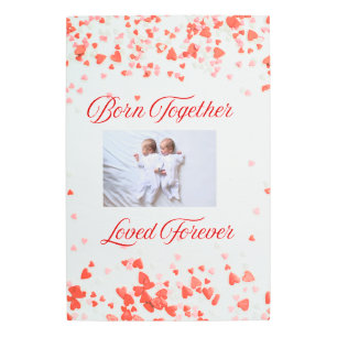 Heart Theme Twin  Metal Print