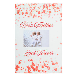 Heart Theme Twin  Metal Print