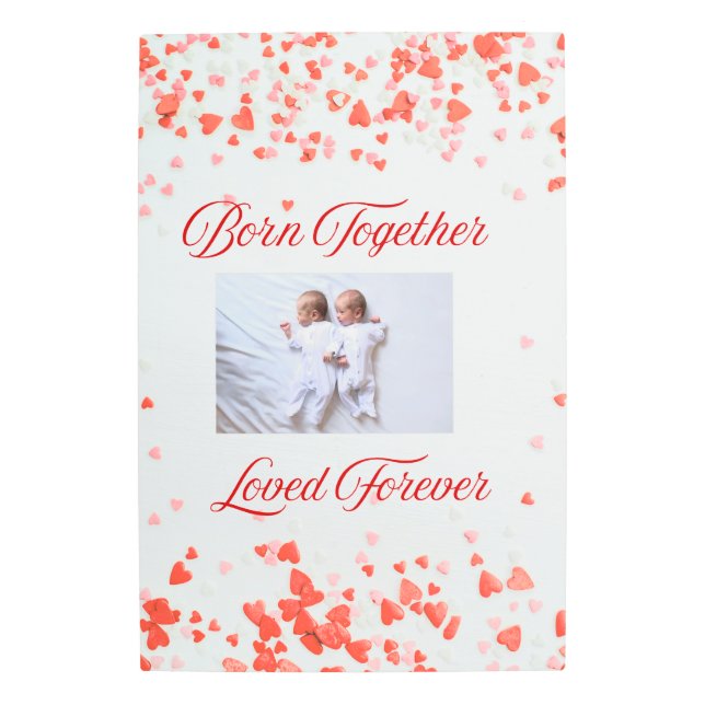 Heart Theme Twin  Metal Print (Front)