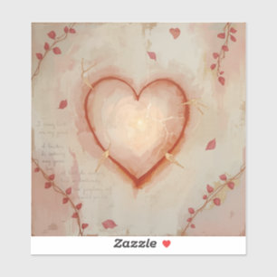 Heart-Themed Painting Images Collection Sticker