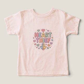 Heart Thief" Cute Retro Colorful Hearts Toddler T- T-shirt