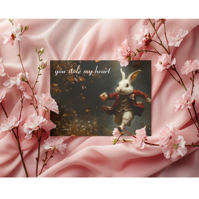 Heart Thief | Romantic Steampunk Bunny Postcard (Creator Uploaded)