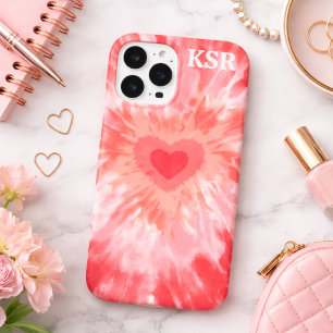 Heart Tie Dye Monogram  Case-Mate iPhone 14 Plus Case