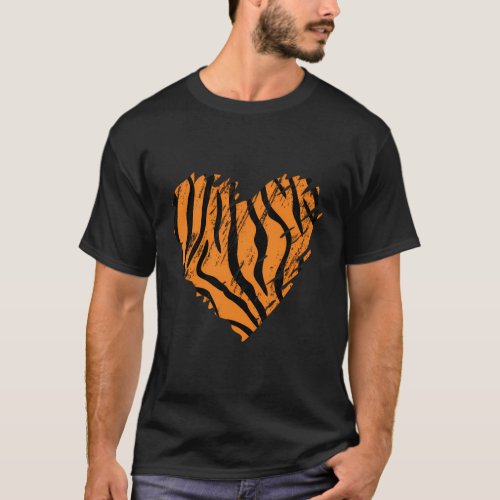 Heart Tiger Print T_Shirt