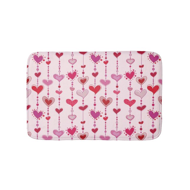 Heart Tiles Bathroom Mat (Front)