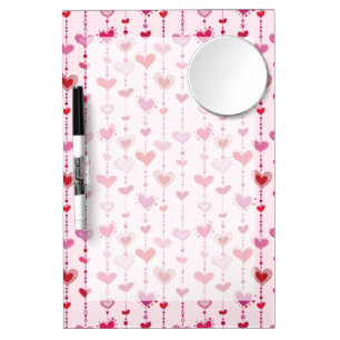 Heart Tiles Dry Erase Board With Mirror