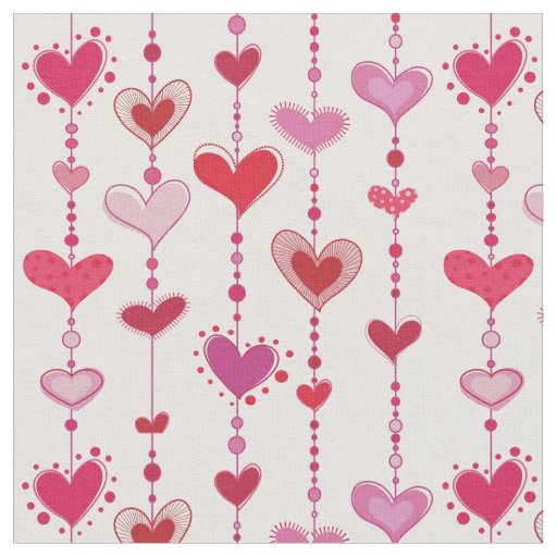 Heart Tiles Fabric