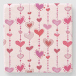 Heart Tiles Stone Coaster