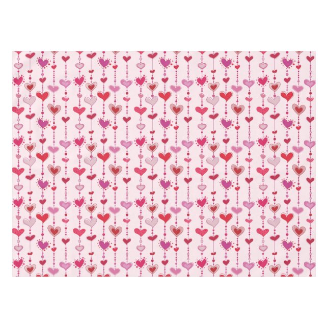 Heart Tiles Tablecloth (Front (Horizontal))