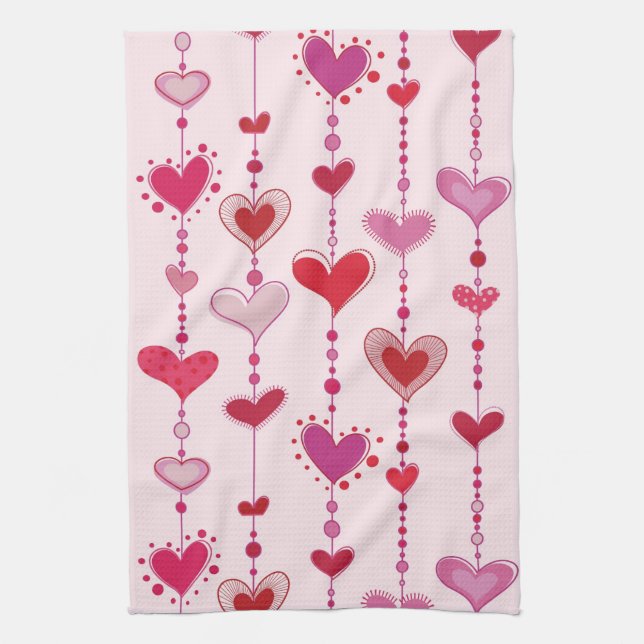 Heart Tiles Towel (Vertical)