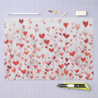 Heart Tissue Paper for Gifts or Decoupage