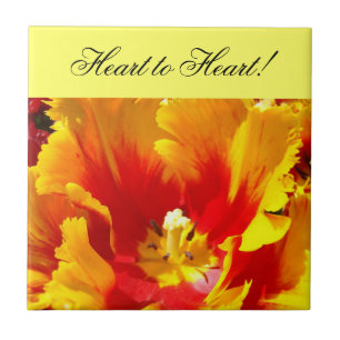 Heart to Heart! gifts Tile Art Keepsakes box Tulip