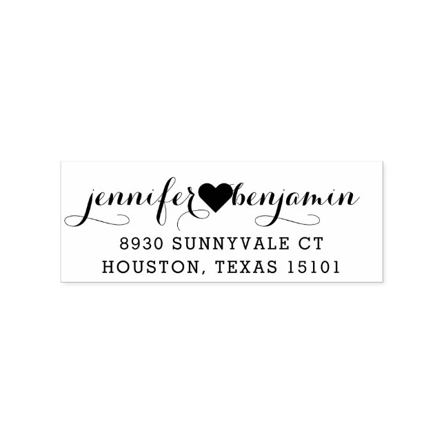 Heart to Heart Love Return Address Stamp (Imprint)