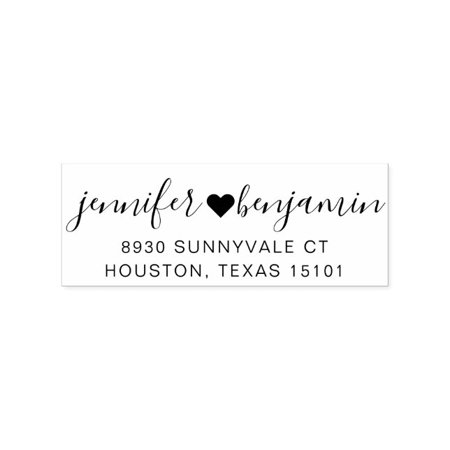 Heart to Heart Love Return Address Stamp (Imprint)