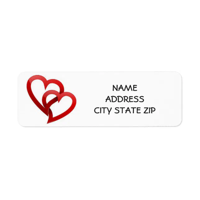 **HEART TO HEART** RETURN ADDRESS LABEL Zazzle