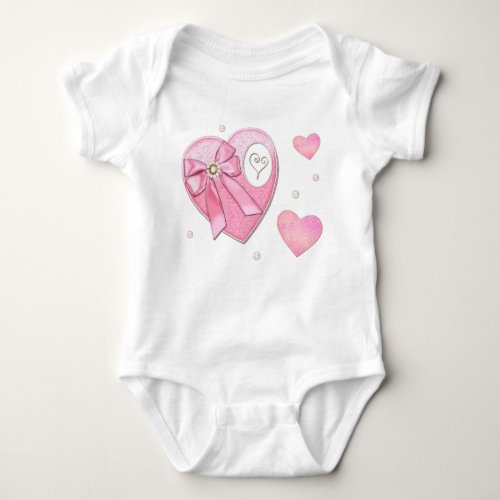 Heart to Heart Valentines Day Baby Bodysuit