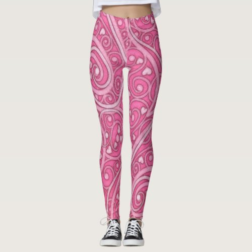 Heart to Heart Valentines Day Leggings